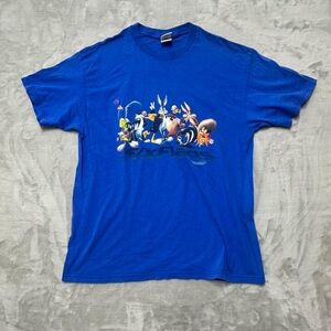 Six Flags Men's Blue Graphic Tee - Short Sleeve